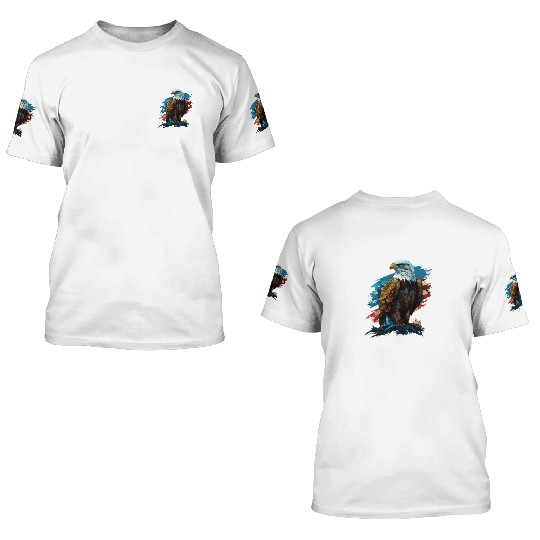 All Out for America American Bald Eagle America 3D T Shirts