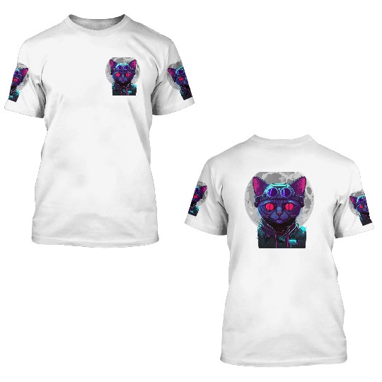 SPACE CAT 1 3D T Shirts