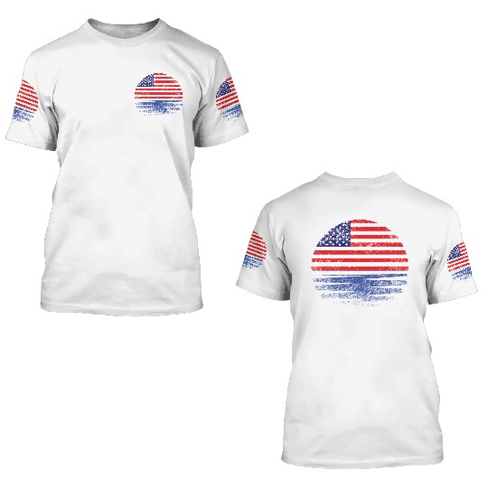 Vintage American Sunset 3D T Shirts