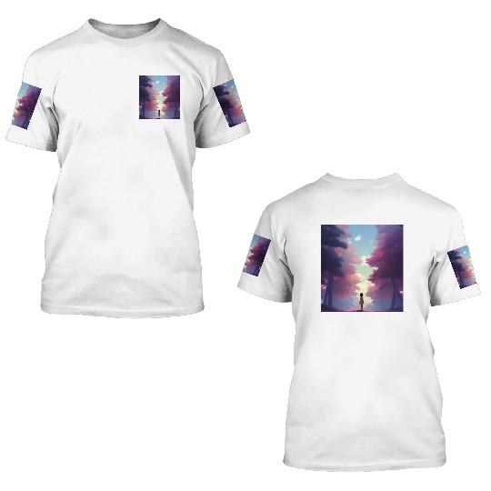 wonderful forest :How nice to be alone sometimes! 3D T Shirts