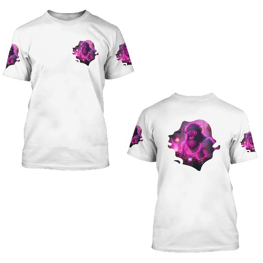 Cyborg Gorilla Mecha Steampunk Style 3D T Shirts