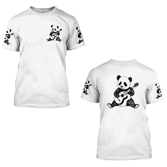 Panda Solo Band 3D T Shirts