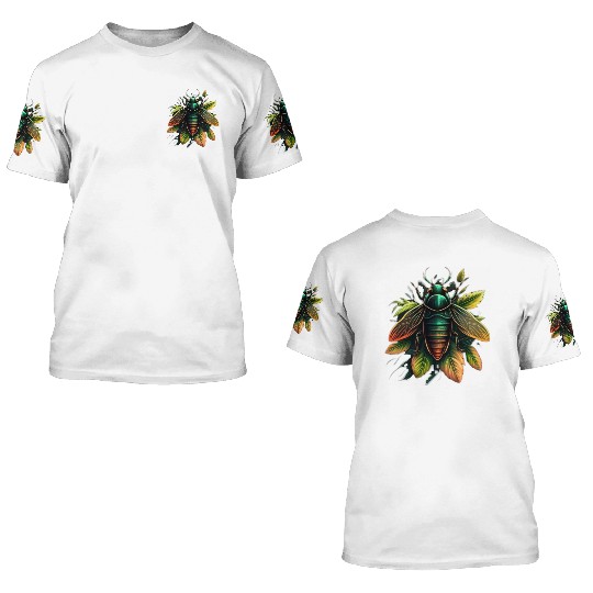 Abstract Art Beautiful Nature Beetle 3D T Shirts