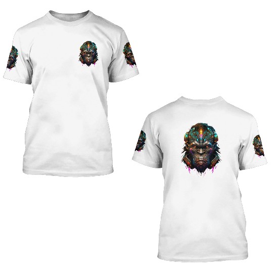 Gorilla Cyborg 3D T Shirts