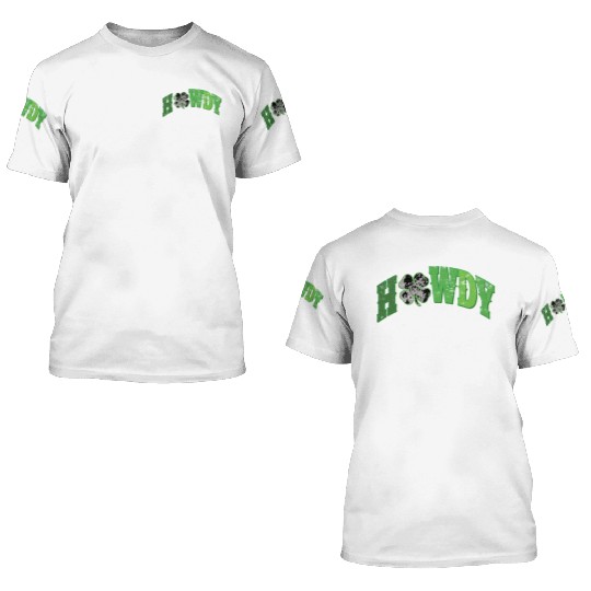 Howdy Western St Patricks Day 3D T Shirts