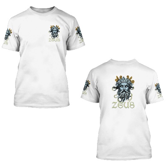 Greek God Zeus Greece Ancient Mythology 3D T Shirts