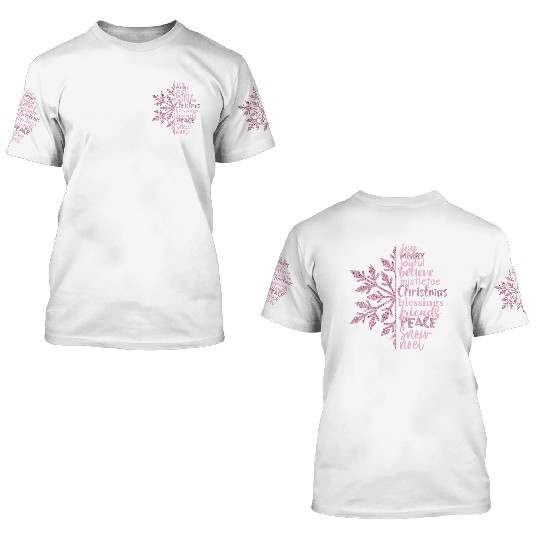 Christmas Snowflake Sublimation 3D T Shirts