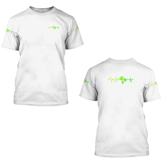 Green Olive Heartbeat 3D T Shirts