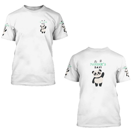 Panda St Patricks Day 3D T Shirts