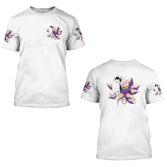 Lotus Cat 3D T Shirts