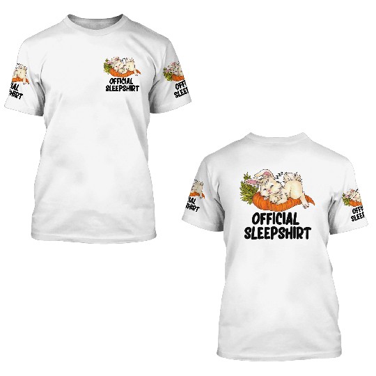 Sleep 3D T Shirts Sleeping Cute Bunny Chibi Rabbit