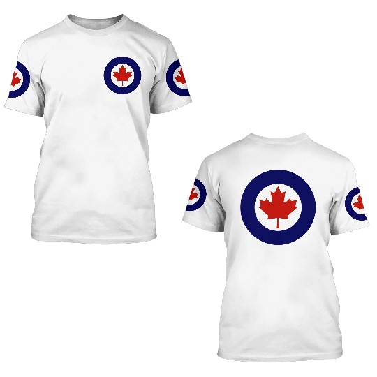 Canadian Air Force Current Emblem 3D T Shirts