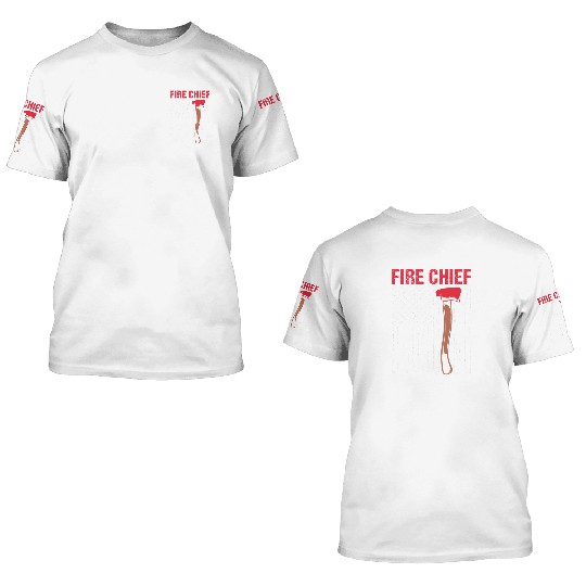 American Flag Patriotic Firefighter Fire Chief 3D T Shirts