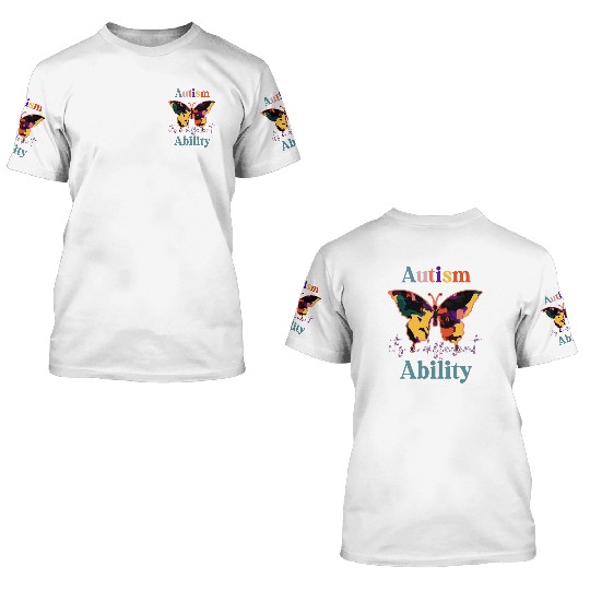 Autism is not a disability Teacher 3D T Shirts