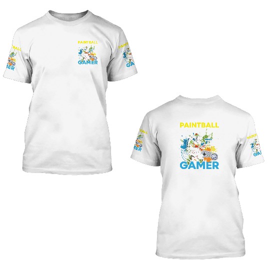Video Game Lover Paintball Player Paintballer 3D T Shirts