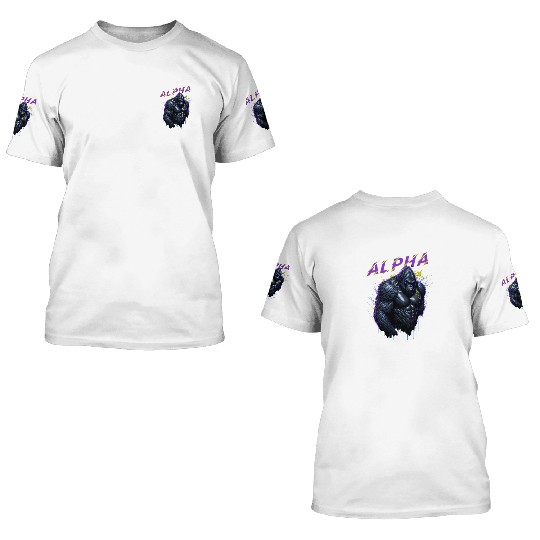 Alpha male Gorilla 3D T Shirts