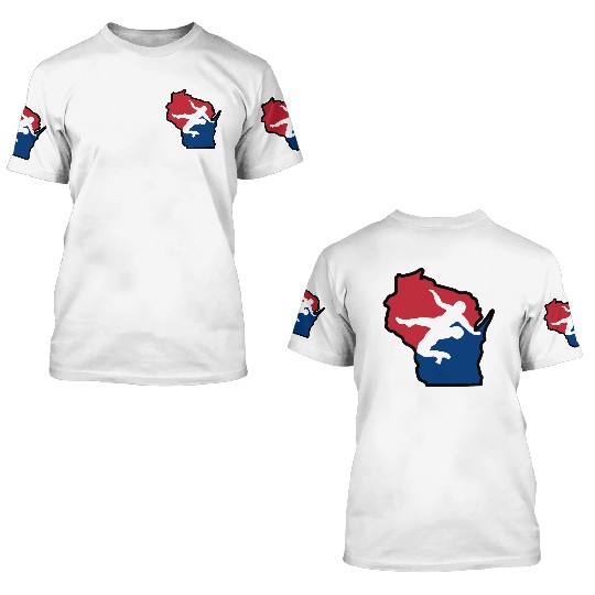 Wisconsin Wrestling 3D T Shirts