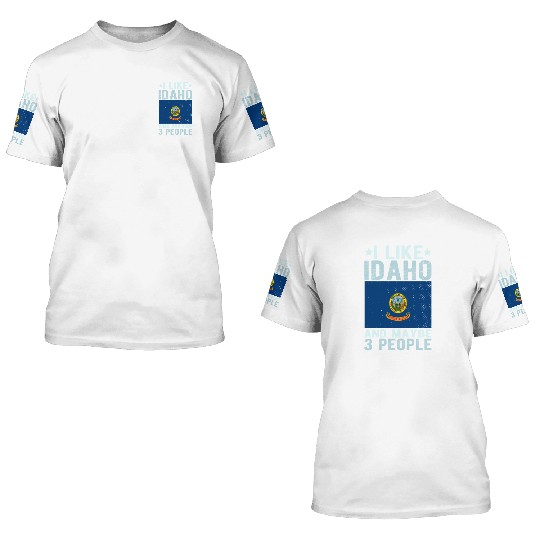 Idaho Flag US State 3D T Shirts