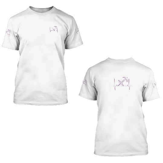 Sagittarius Heartbeat 3D T Shirts