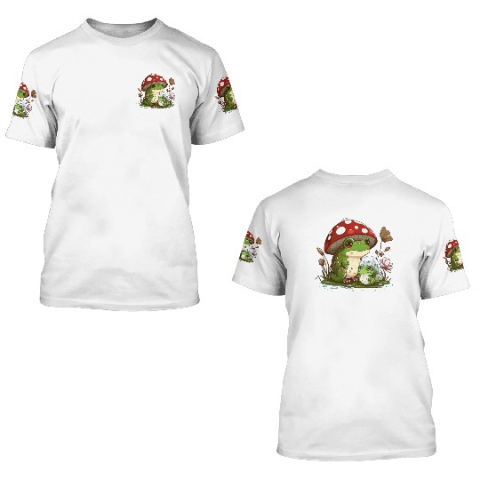 Cottagecore Mushroom Aesthetic Nature Conservation 3D T Shirts