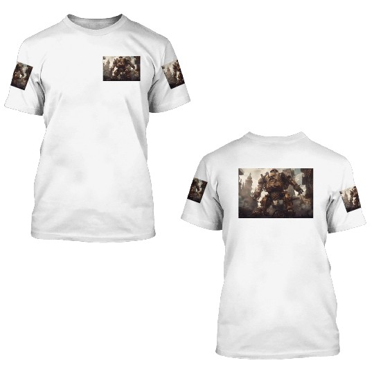 Epic Giant Robot Steampunk style 3D T Shirts