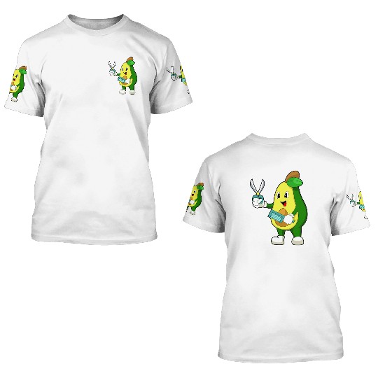 Avocado Hairdresser Scissors Comb 3D T Shirts