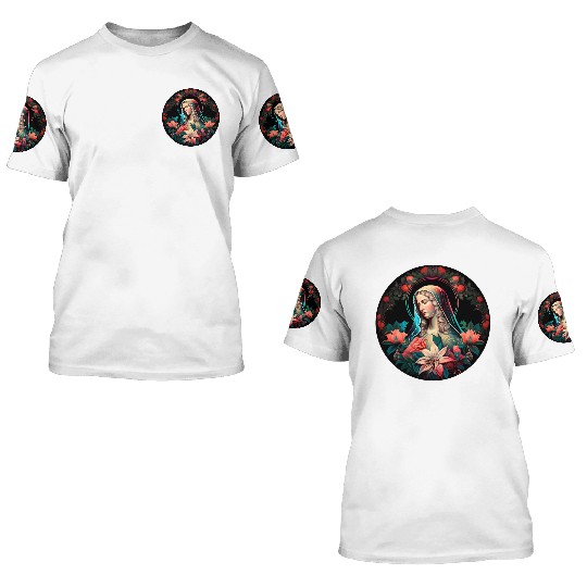 Virgin Mary Painting 3D T Shirts