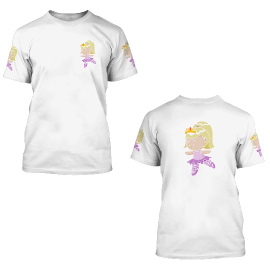Ballet ballerina - dancing 3D T Shirts