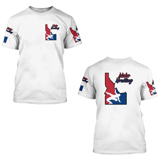 Idaho Wrestling (USA Colors) 3D T Shirts