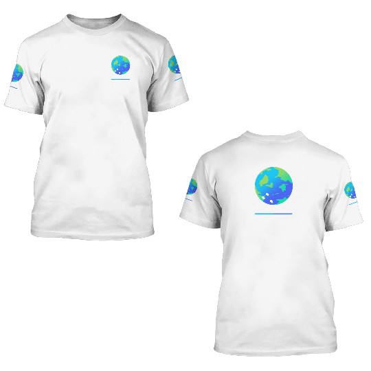 Save The Earth Funny Bowling 3D T Shirts