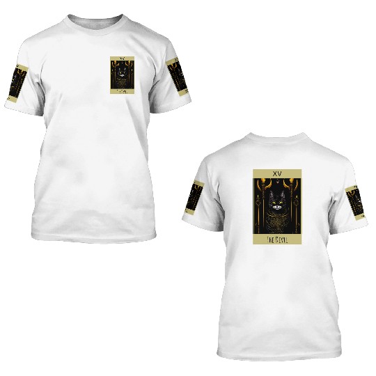 Tarot card the devil cat - readings and astrology 3D T Shirts