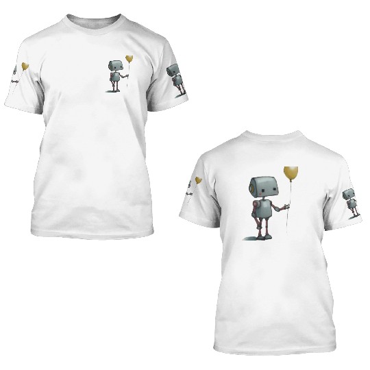 Sad Robot 3D T Shirts