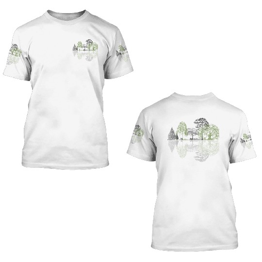 Forest Reflection Nature Trees Woods 3D T Shirts