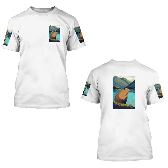 Capybara Nature Capibara 3D T Shirts