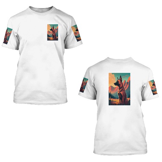 Belgian Malinois Nature 3D T Shirts