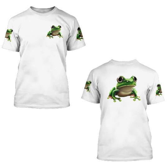 Rain frog water drop frog 3D T Shirts