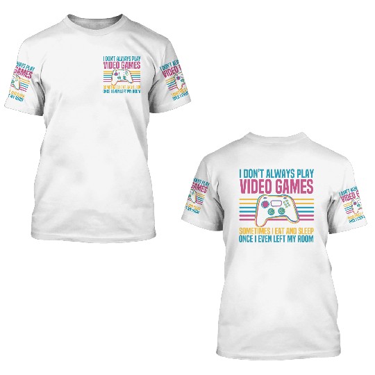 Retro Video Game Controller Cool Gaming 3D T Shirts