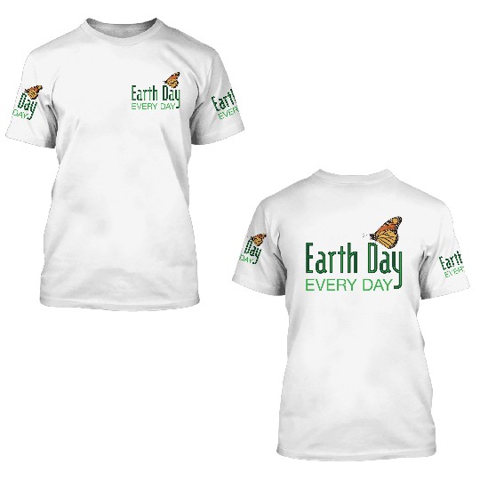 Earth Day Butterfly 3D T Shirts