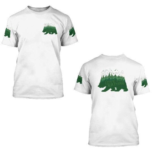 Bear love nature 3D T Shirts