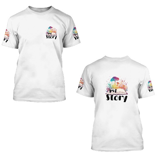 Psy Story A Psychedelic Journey Through the Pages 3D T Shirts