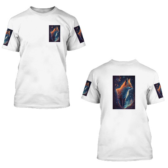 Fox Galaxy Nature 3D T Shirts