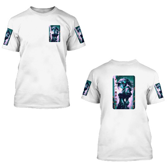 Neon Nights: A Cyberpunk Design 6 3D T Shirts