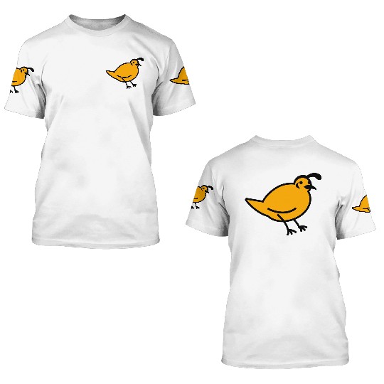 a quail bird 3D T Shirts