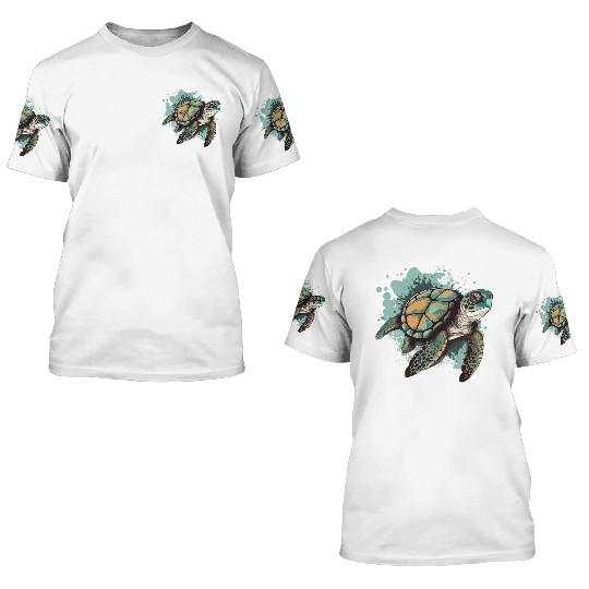 The sea turtle 3D T Shirts