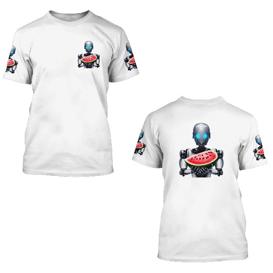 Watermelon for the robot 3D T Shirts