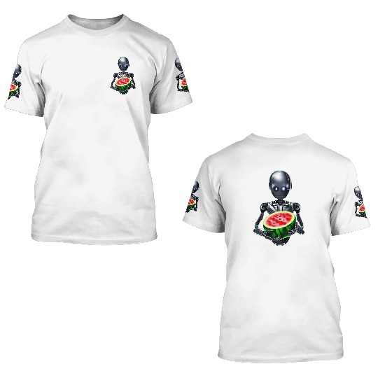 Watermelon for the robot 3D T Shirts