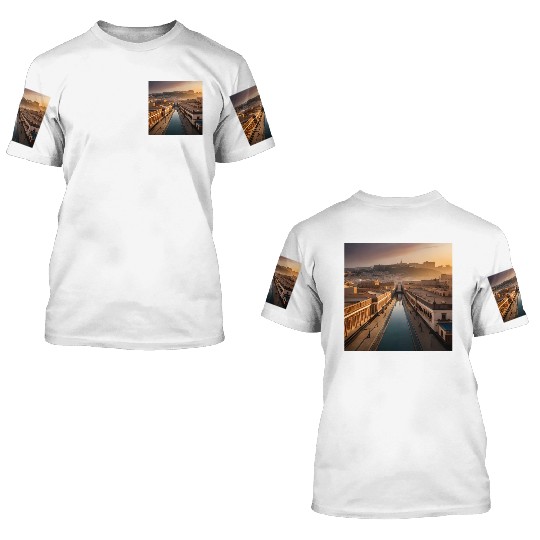 Fantasy pictures ,town Morocco ,city Rabat 3D T Shirts
