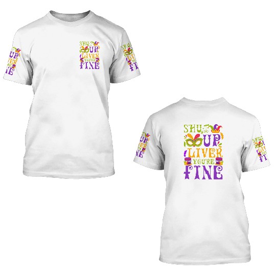Mardi Gras New Orleans Fool Music 3D T Shirts
