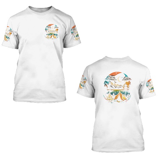 Wild Night Beauty Colours 3D T Shirts