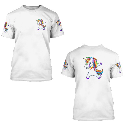 School Counselor Dabbing Unicorn Back To School Fu 3D T Shirts